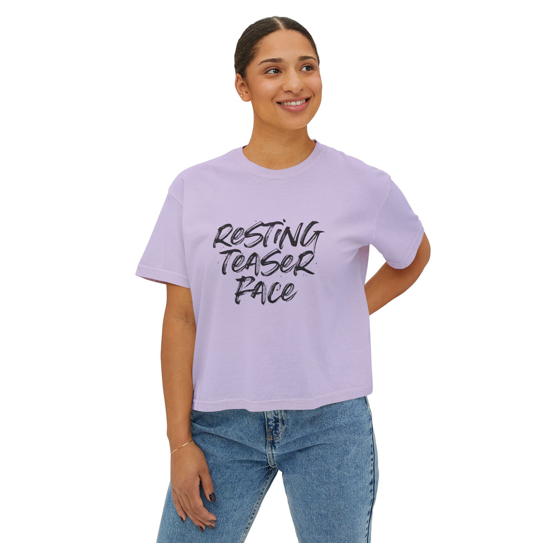 Resting Teaser Face Pilates Crop Top