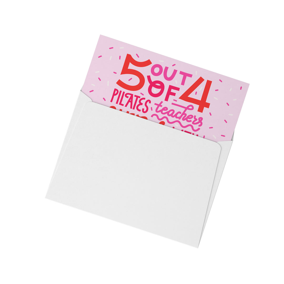 5 out of 4 Pilates Teachers Notecard