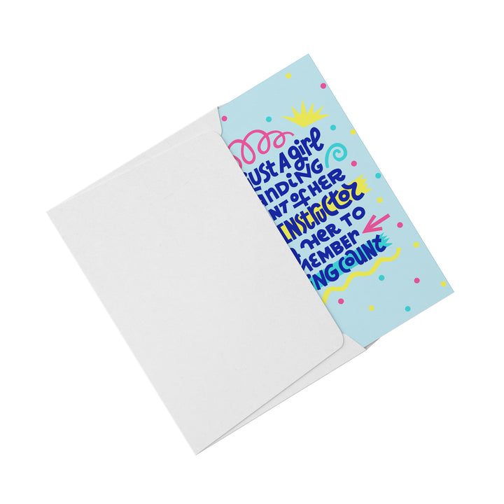 Asking Her To Count Pilates Notecard (Light Blue)
