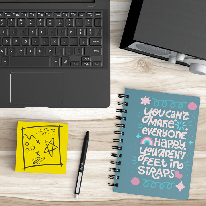 Feet In Straps Spiral Bound Notebook