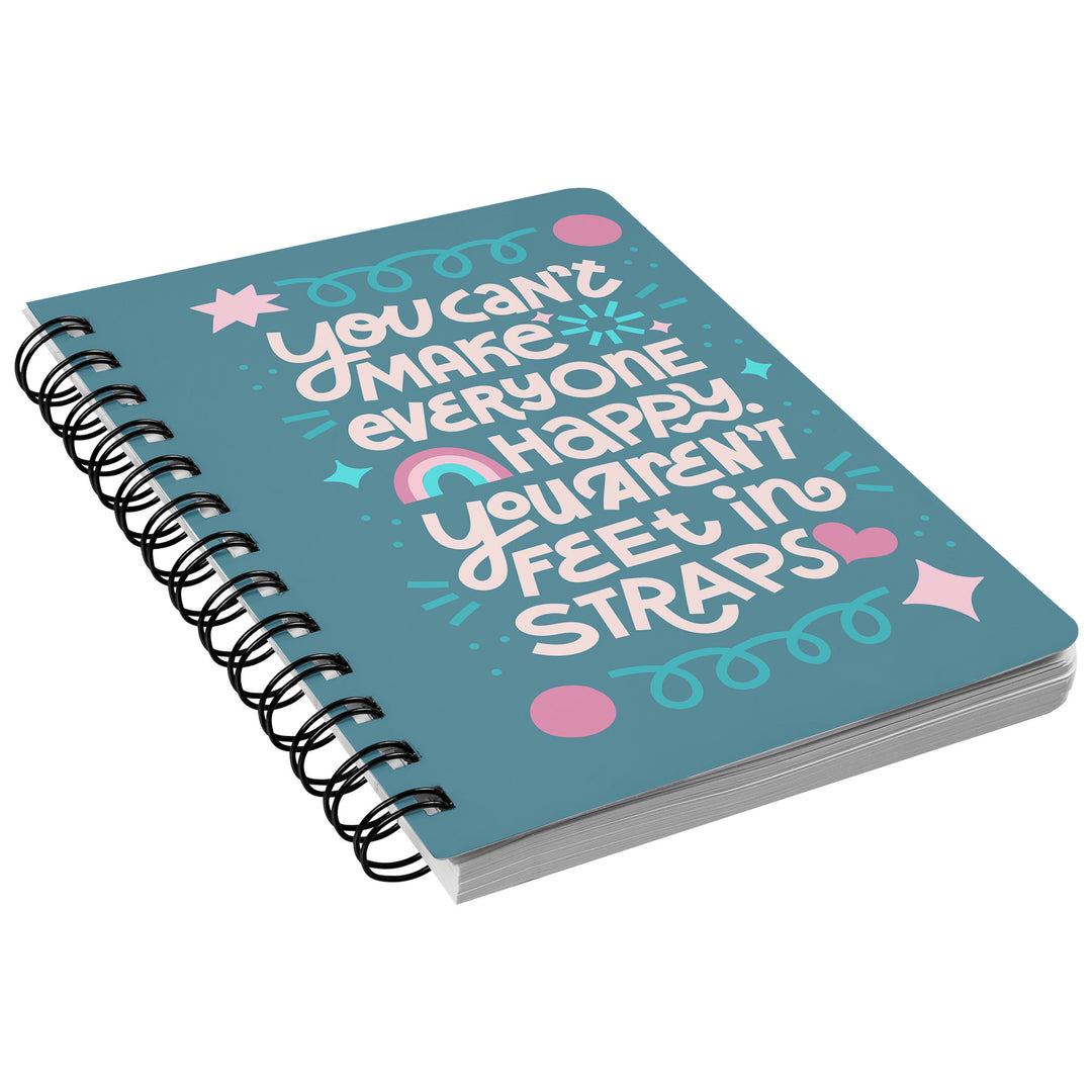 Feet In Straps Spiral Bound Notebook