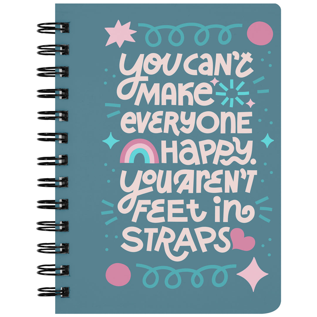 Feet In Straps Spiral Bound Notebook