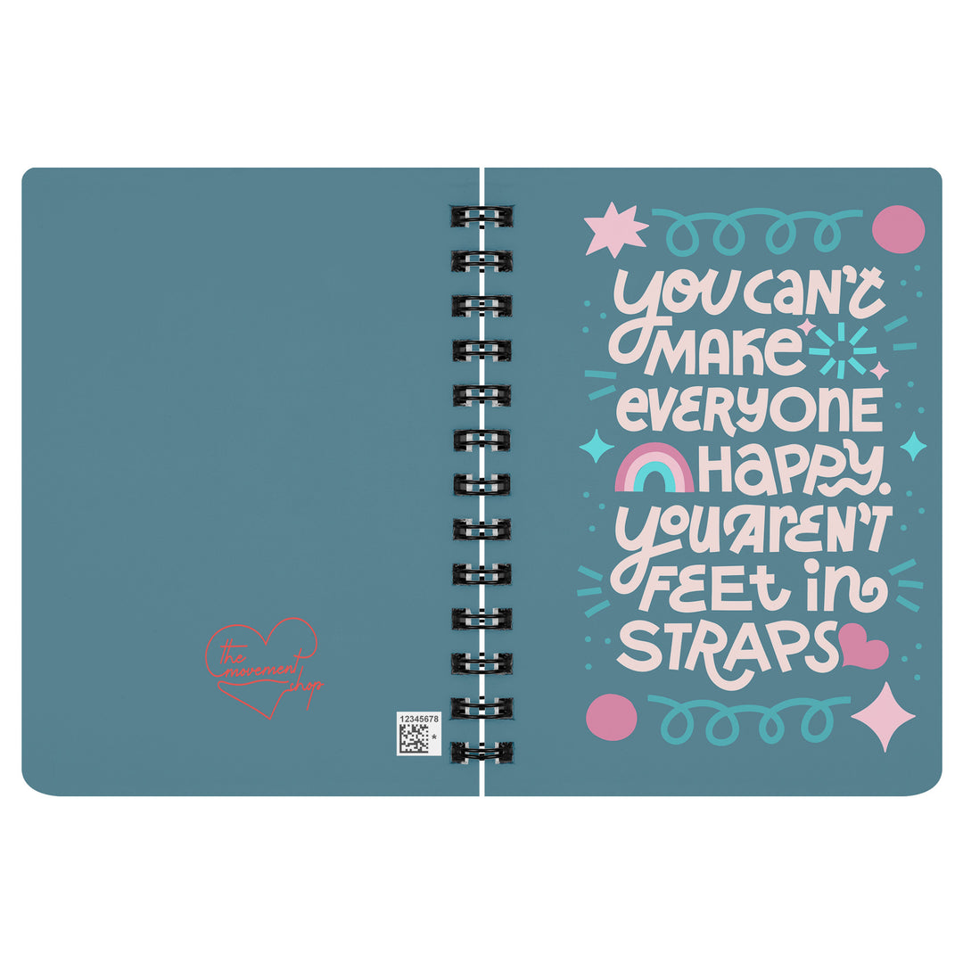 Feet In Straps Spiral Bound Notebook