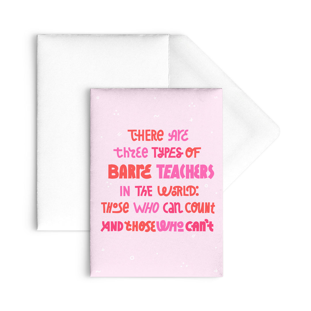 3 Types (Barre) Flat Note Card