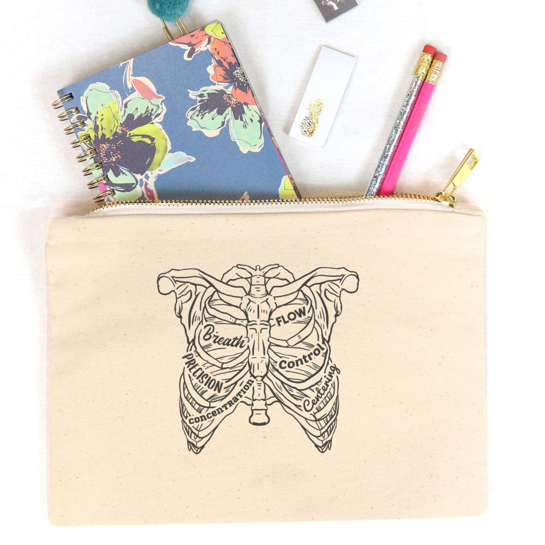 Pilates Rib Canvas Makeup Bag