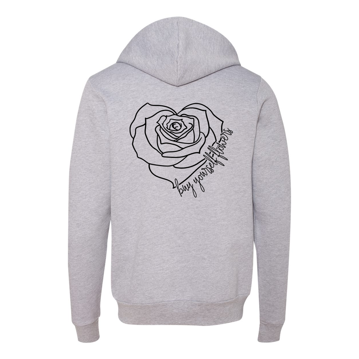 Black hoodie with outlet flowers