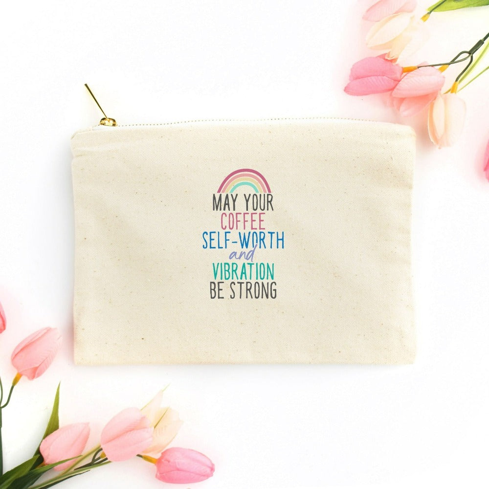 Self Worth + Coffee Cosmetic Bag