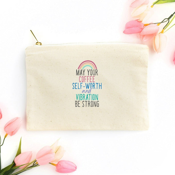 Self Worth + Coffee Cosmetic Bag