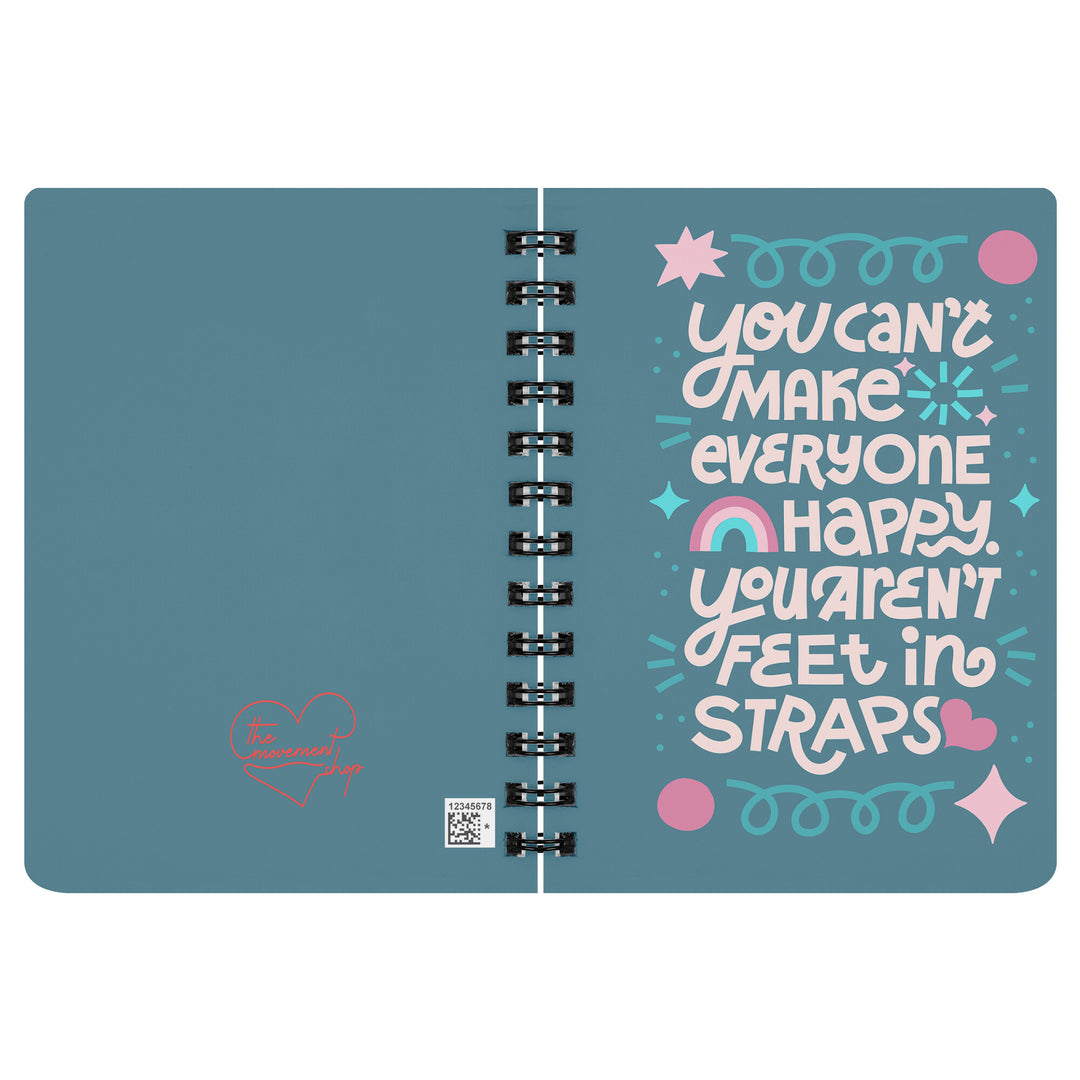Feet In Straps Spiral Bound Notebook