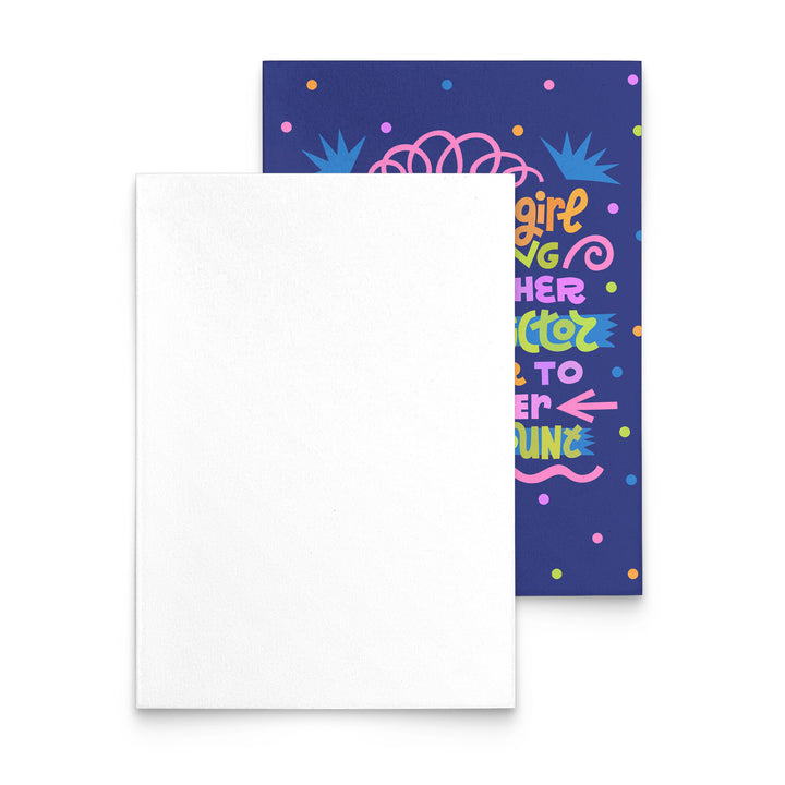 Just A Girl (dark blue) Notecard