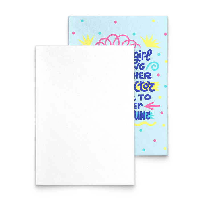 Just A Girl (light blue) Flat Notecard