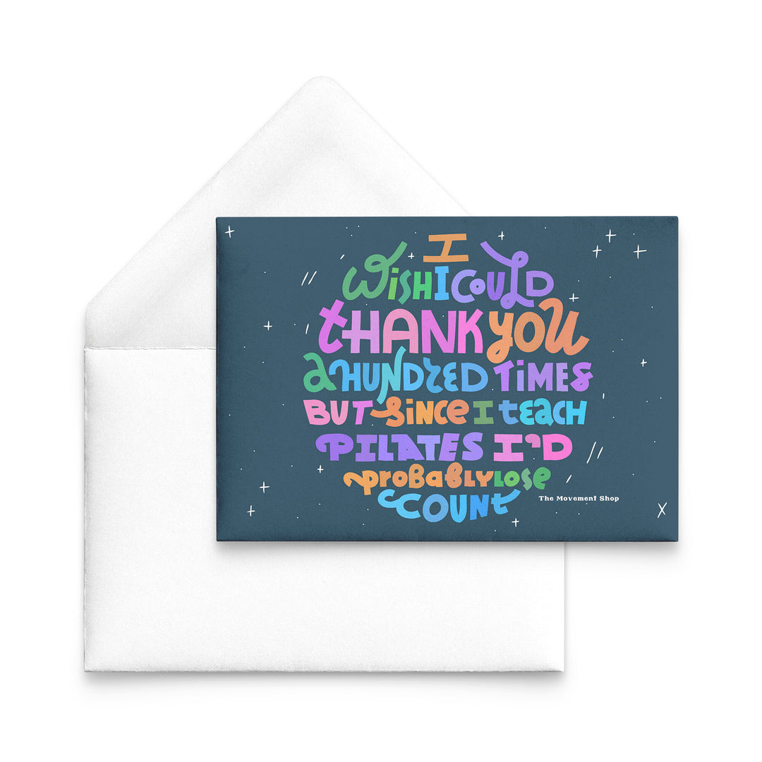Pilates Thank You Flat Notecard