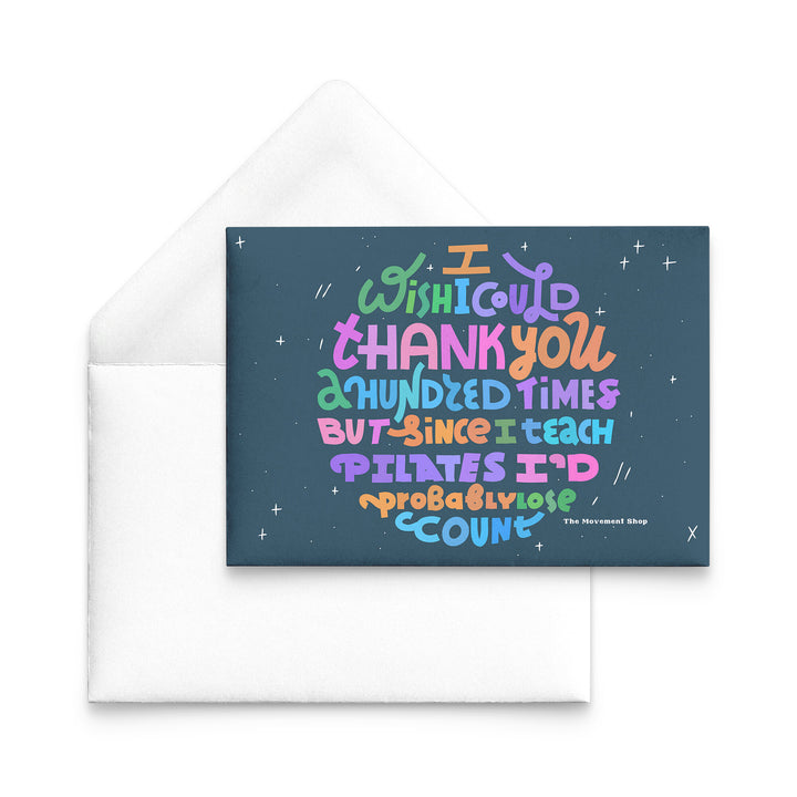 Pilates Thank You Flat Notecard