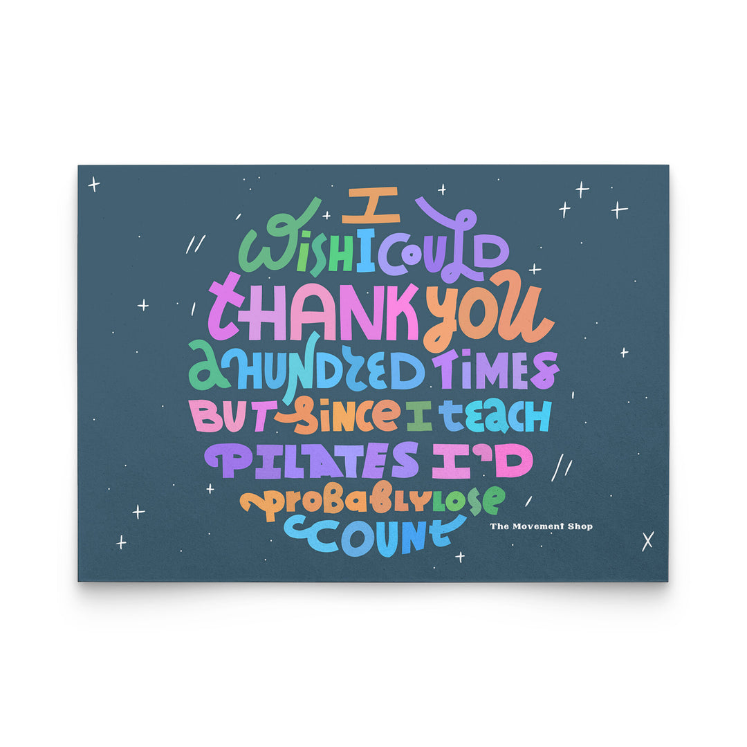 Pilates Thank You Flat Notecard