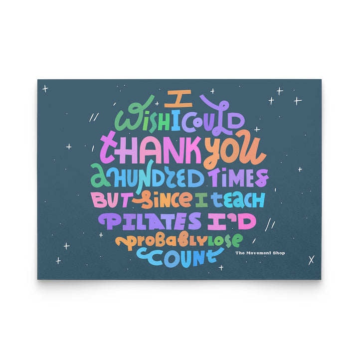 Pilates Thank You Flat Notecard