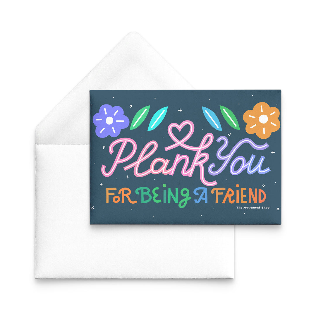 Plank You (blue) Flat Notecard