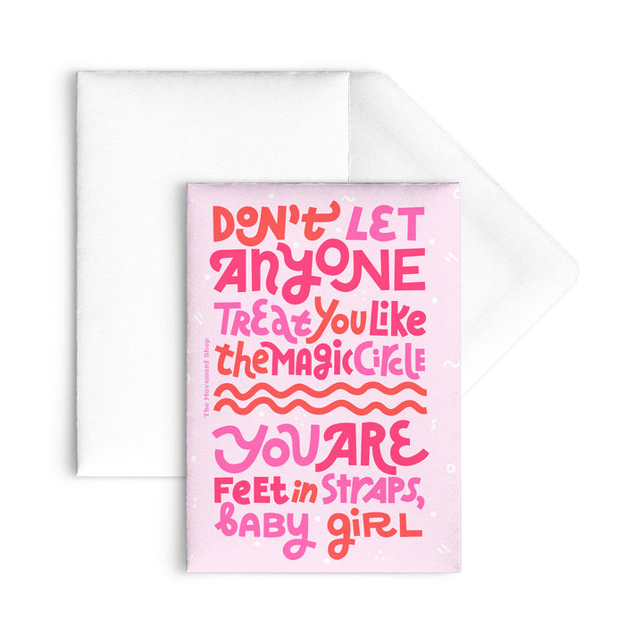 Treat You Like Magic Circle (Pink) Flat Notecard
