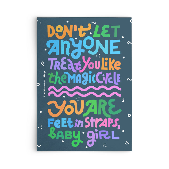Treat You Like Magic Circle (blue) Flat Notecard