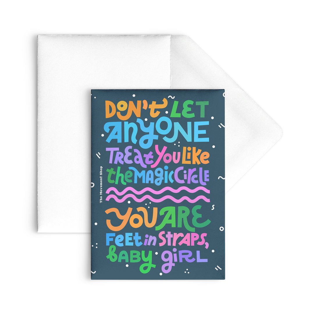 Treat You Like Magic Circle (Blue) Flat Notecard