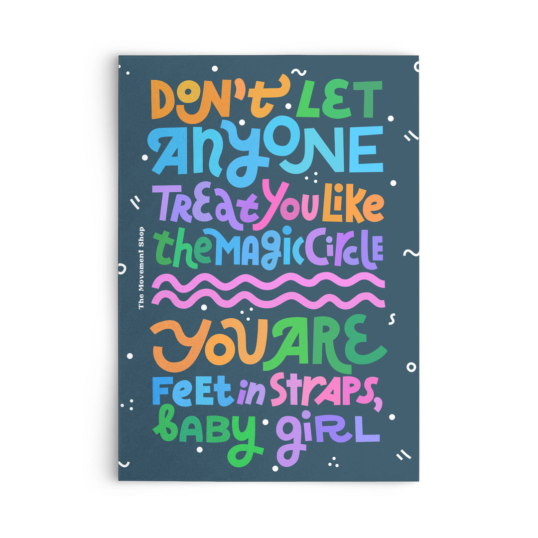 Treat You Like Magic Circle (Blue) Flat Notecard
