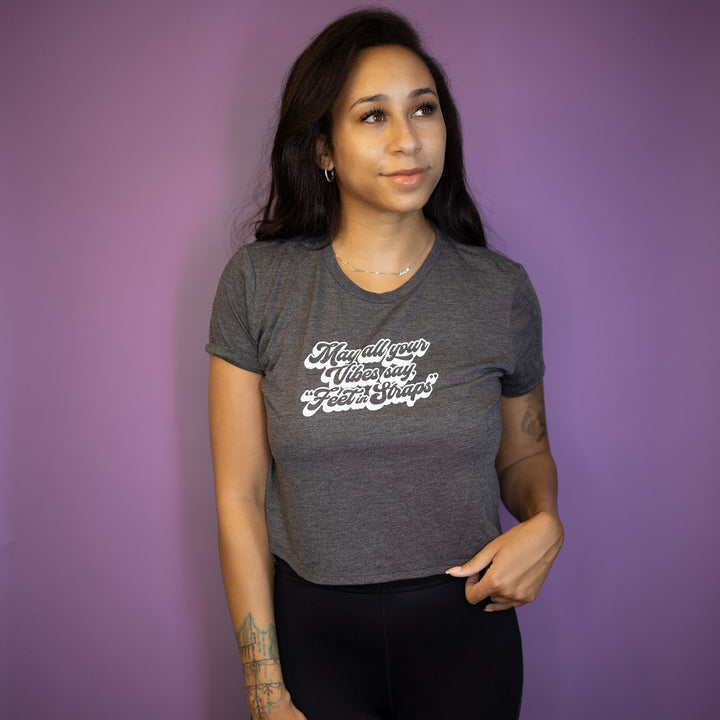 Feet In Straps Vibes Crop T-Shirt