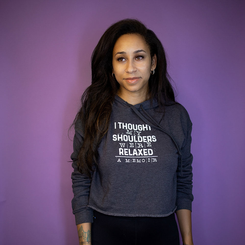 Shoulders Were Relaxed Crop Hoodie