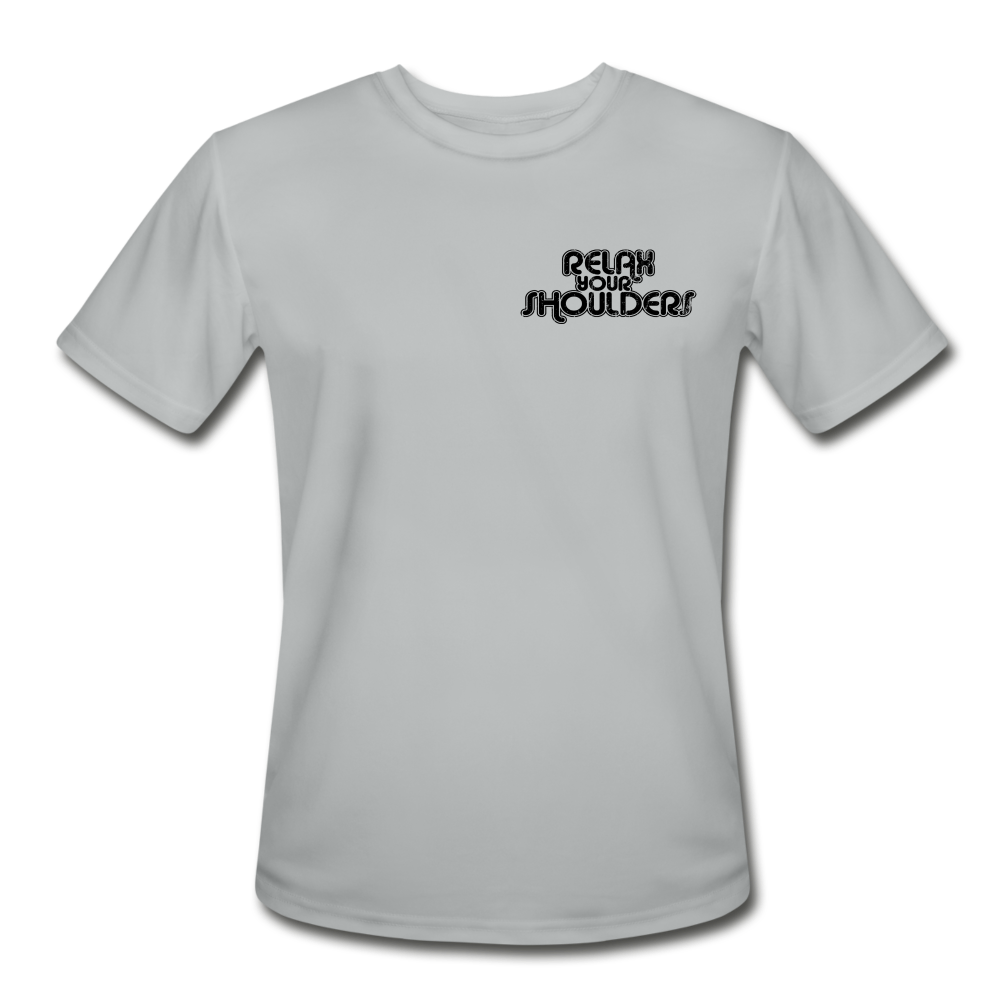Relax Your Shoulders Moisture Wicking Performance T-Shirt - silver