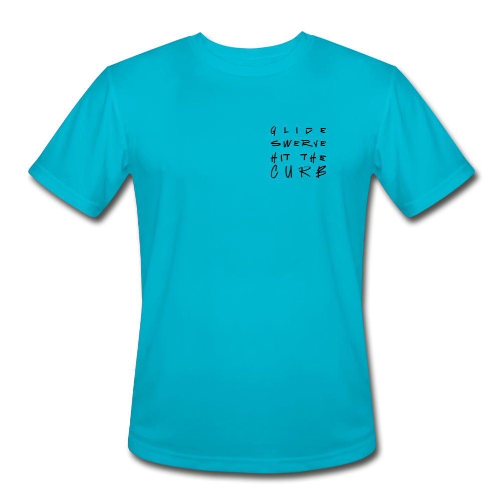 Glide Swerve Moisture Wicking Performance T-Shirt - turquoise