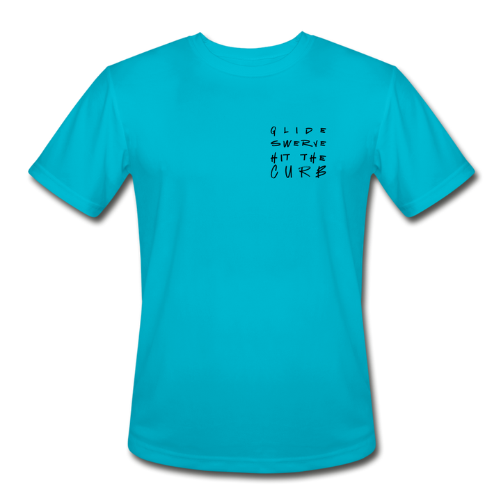 Glide Swerve Moisture Wicking Performance T-Shirt - turquoise