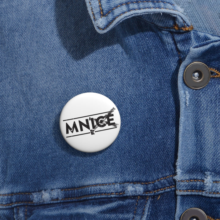 MNICE (ICE Crossed Out) 1.25" Protest Button — Minnesota Immigrant Justice Pin
