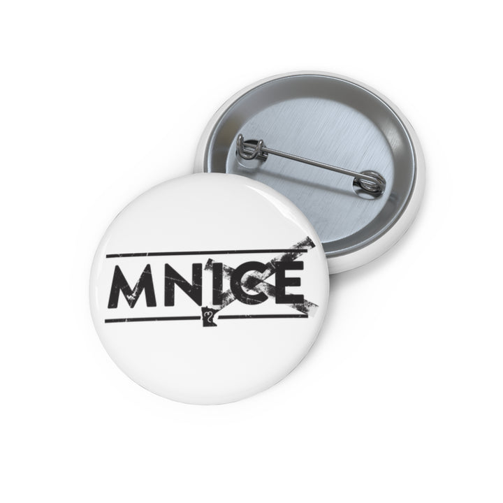 MNICE (ICE Crossed Out) 1.25" Protest Button — Minnesota Immigrant Justice Pin
