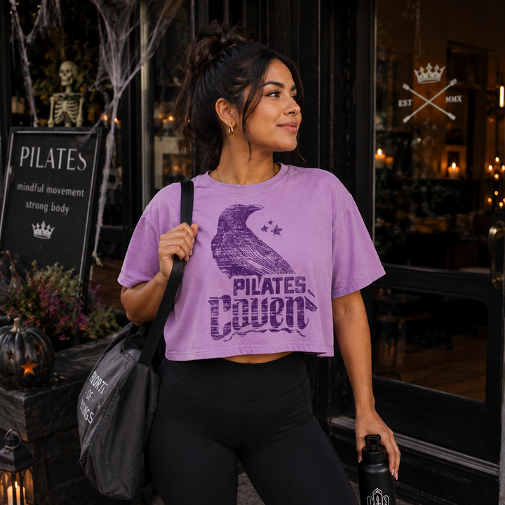 Pilates Coven Midlength Crop Tee