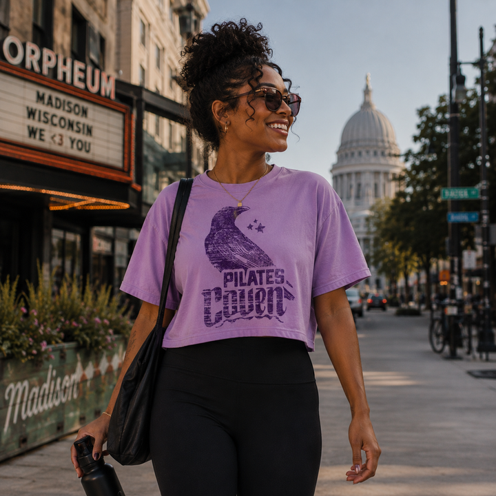 Pilates Coven Midlength Crop Tee