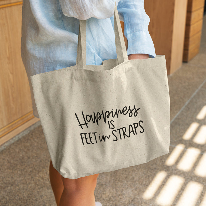 Happiness is Feet In Straps Tote
