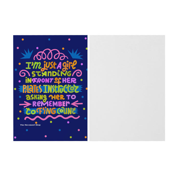 Just A Girl (Pilates) Card