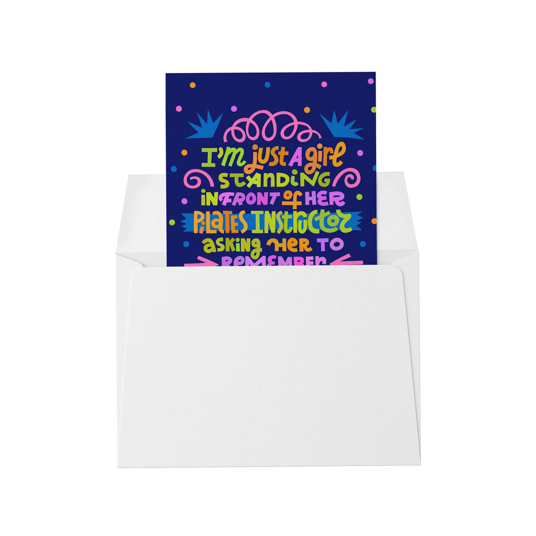 Just A Girl (Pilates) Card
