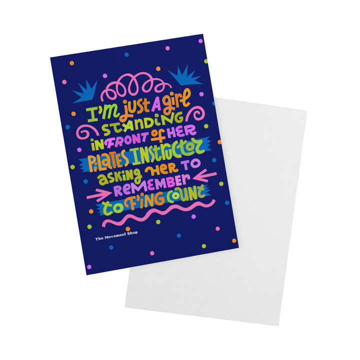 Just A Girl (Pilates) Card