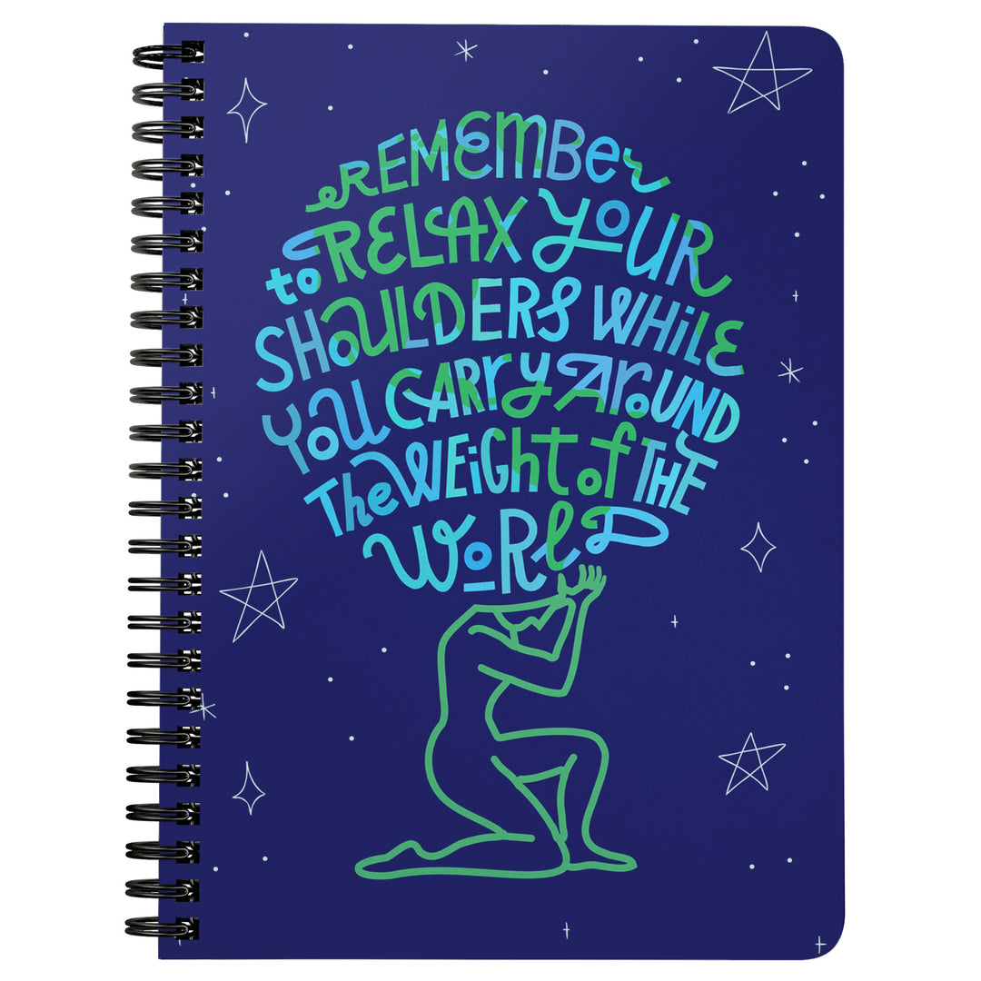 Relax Your Shoulders Spirlbound Notebook