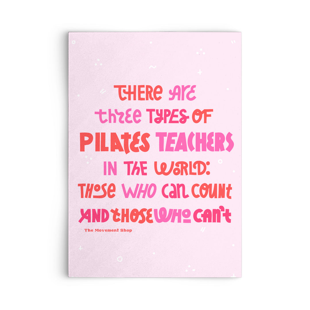 3 Types (Pilates) Flat Notecard