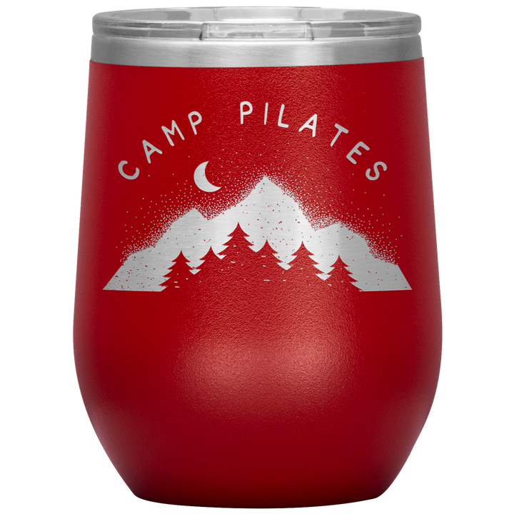 Camp Pilates Wine Tumbler