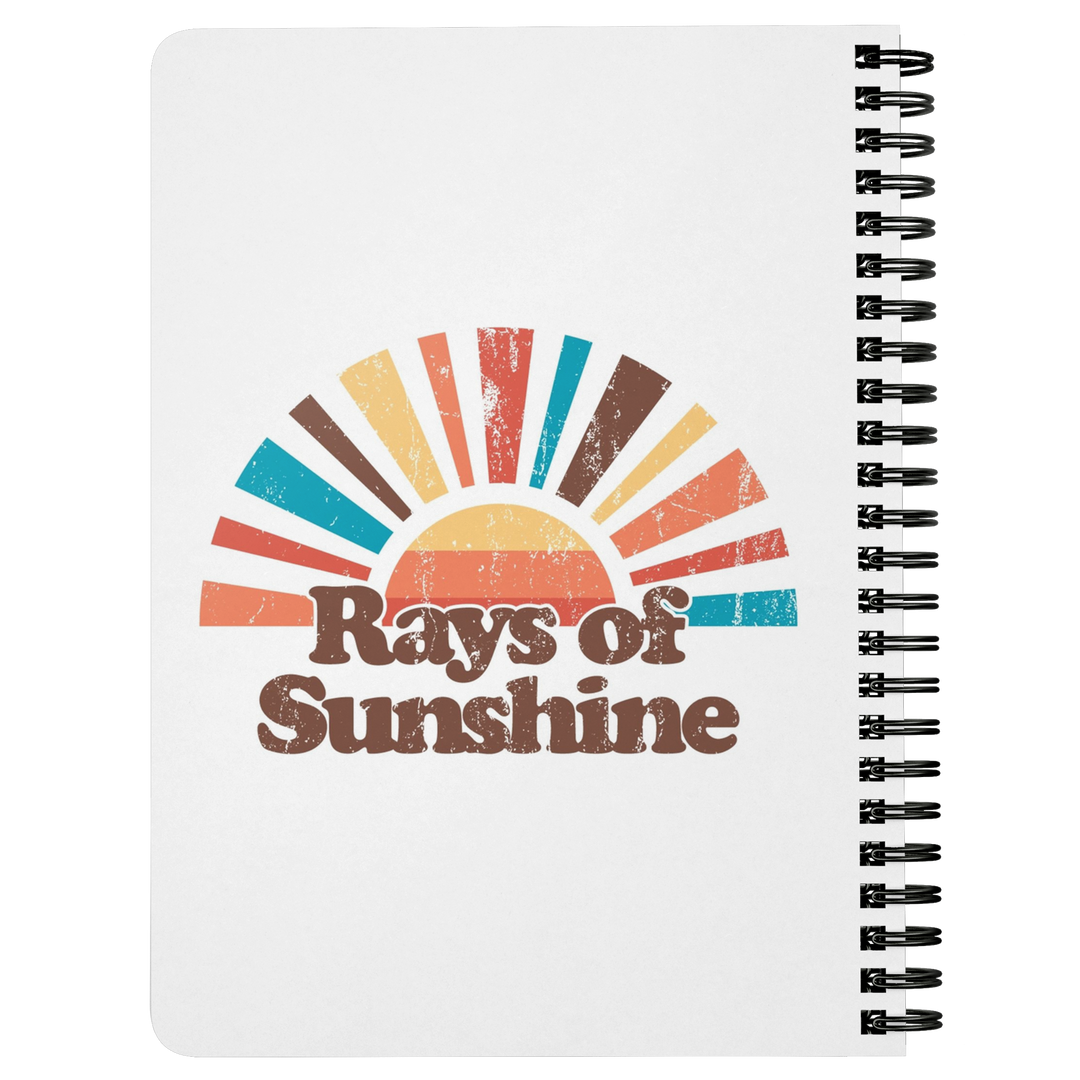 Ray of Sunshine White Spiral Bound notebook