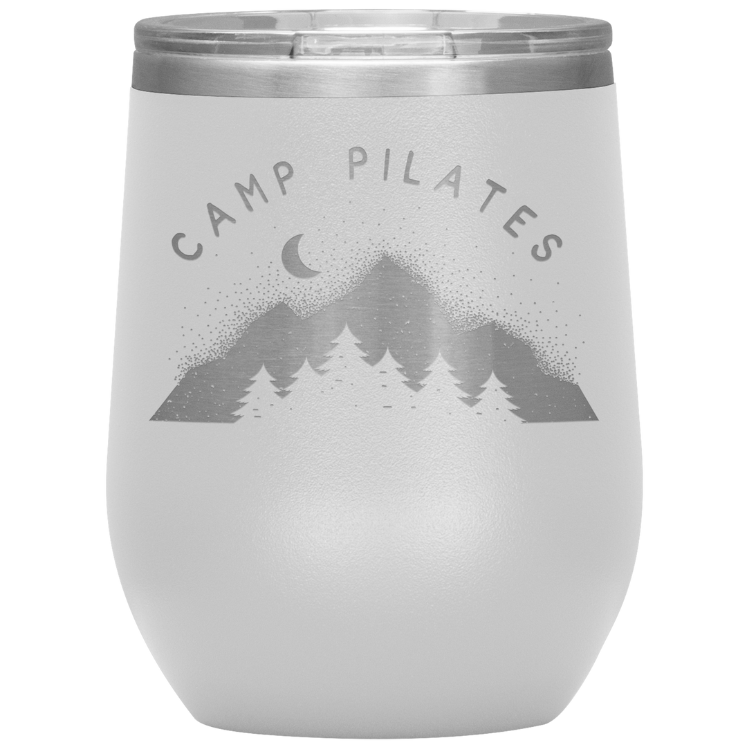 Camp Pilates Wine Tumbler