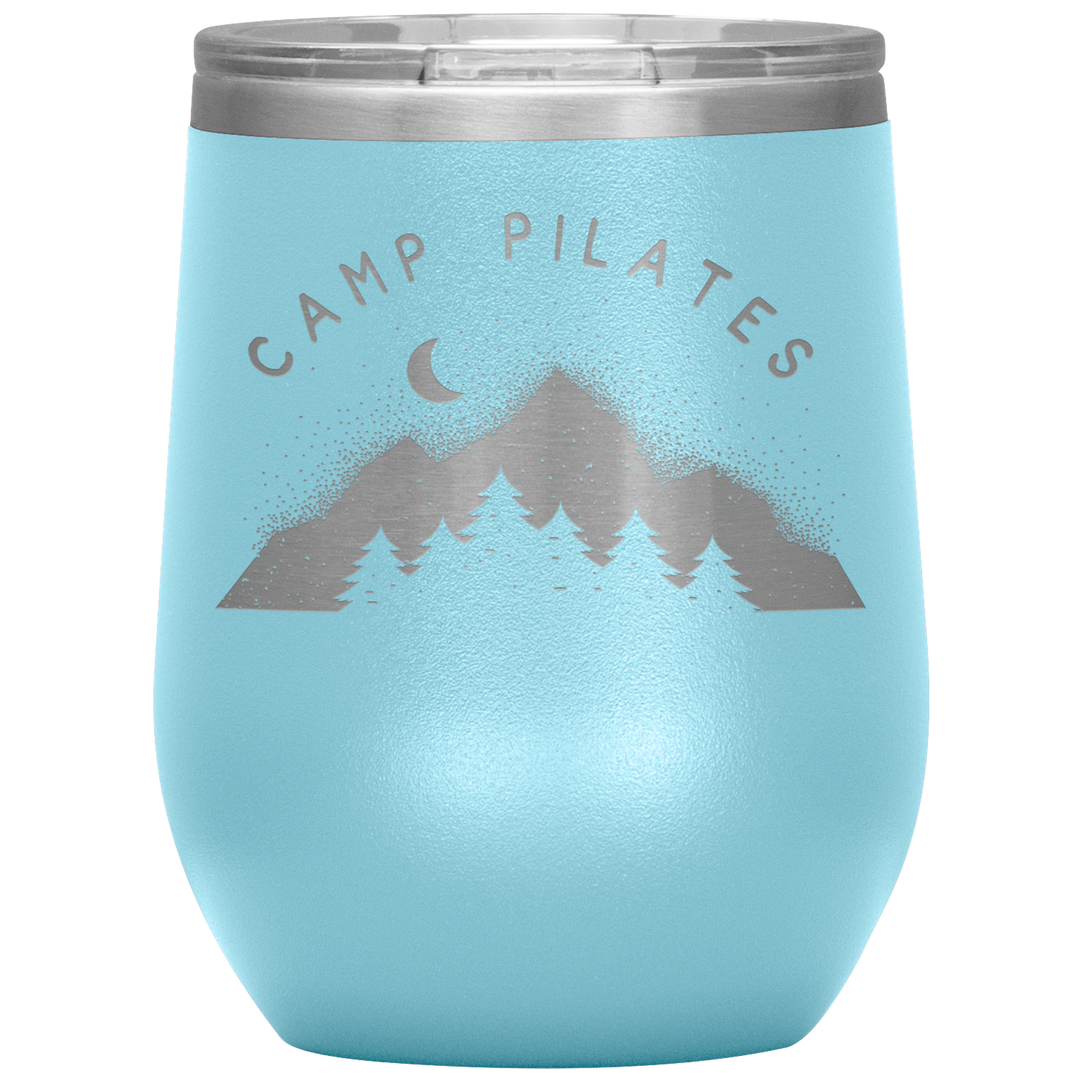 Camp Pilates Wine Tumbler