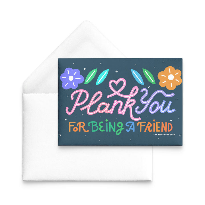 Plank You (blue) Flat Notecard
