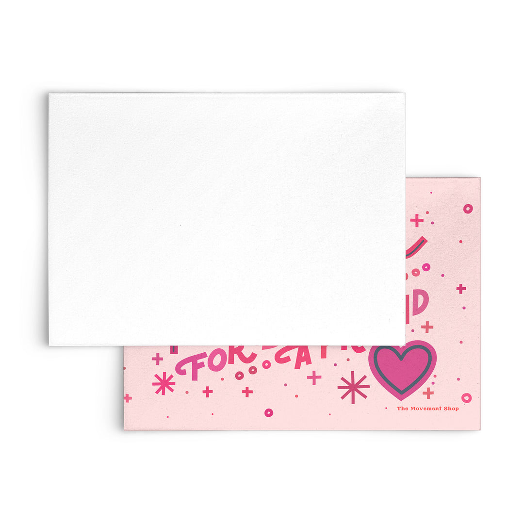 Plank You (pink) Flat Notecard