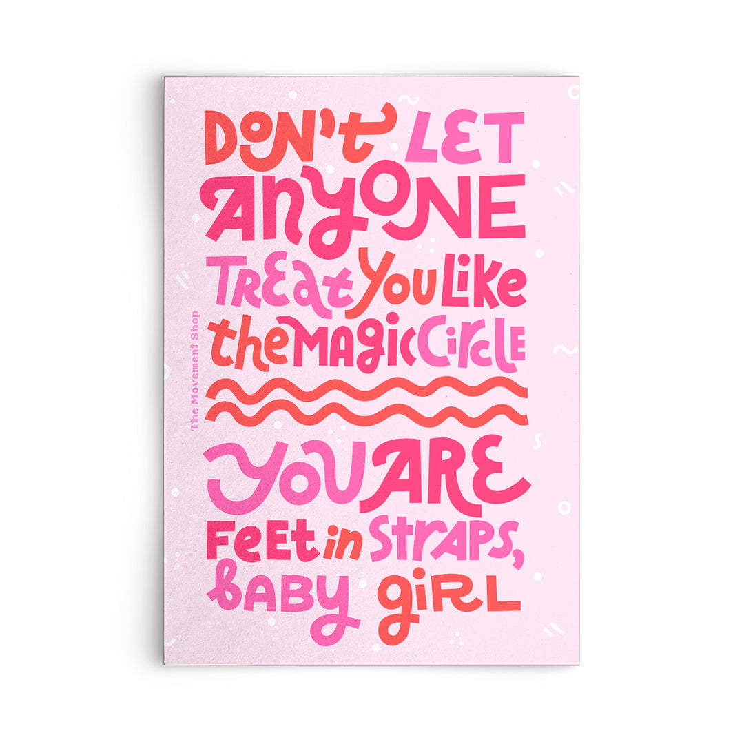 Treat You Like Magic Circle (Pink) Flat Notecard