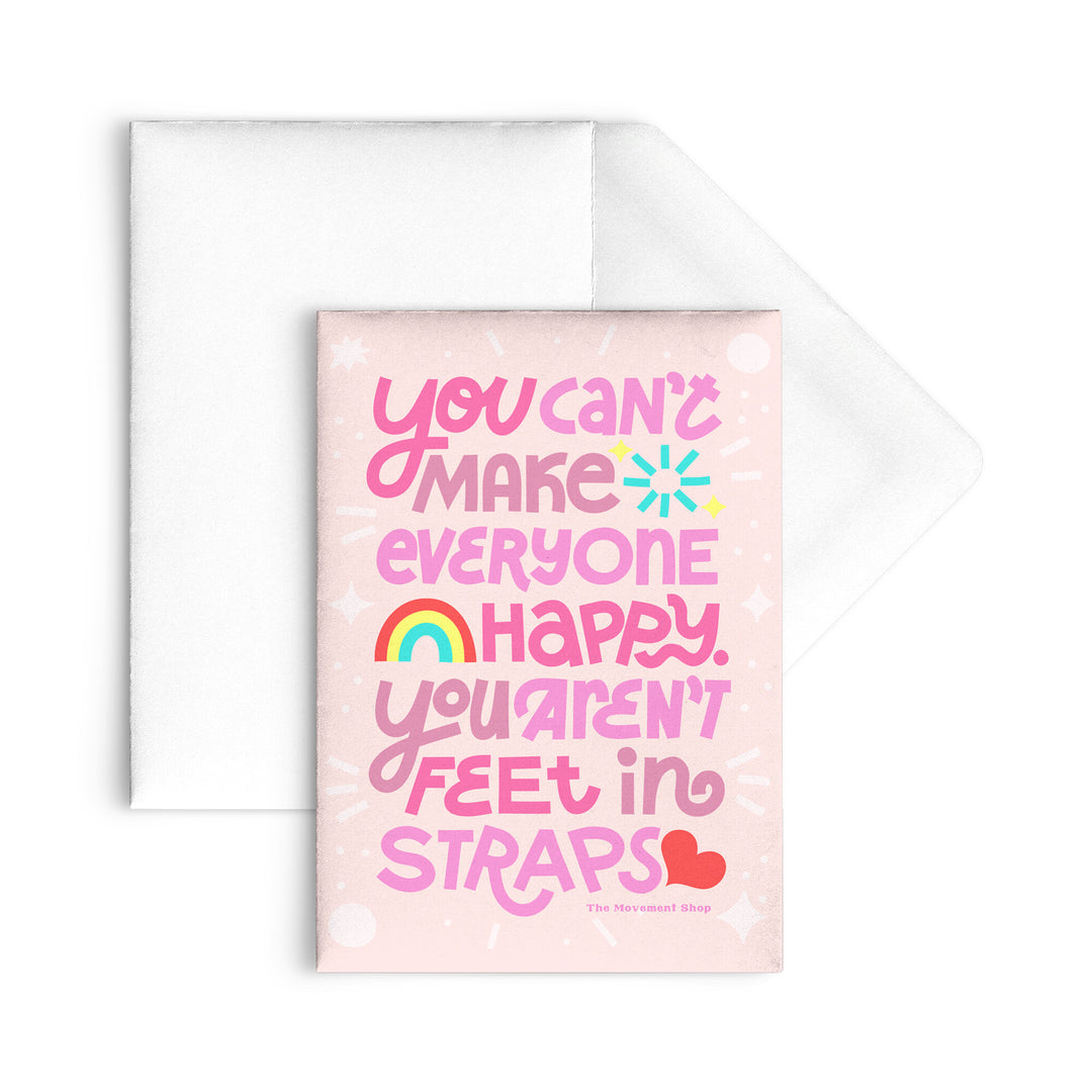 You Aren't Feet In Straps (Pink) Flat Notecard