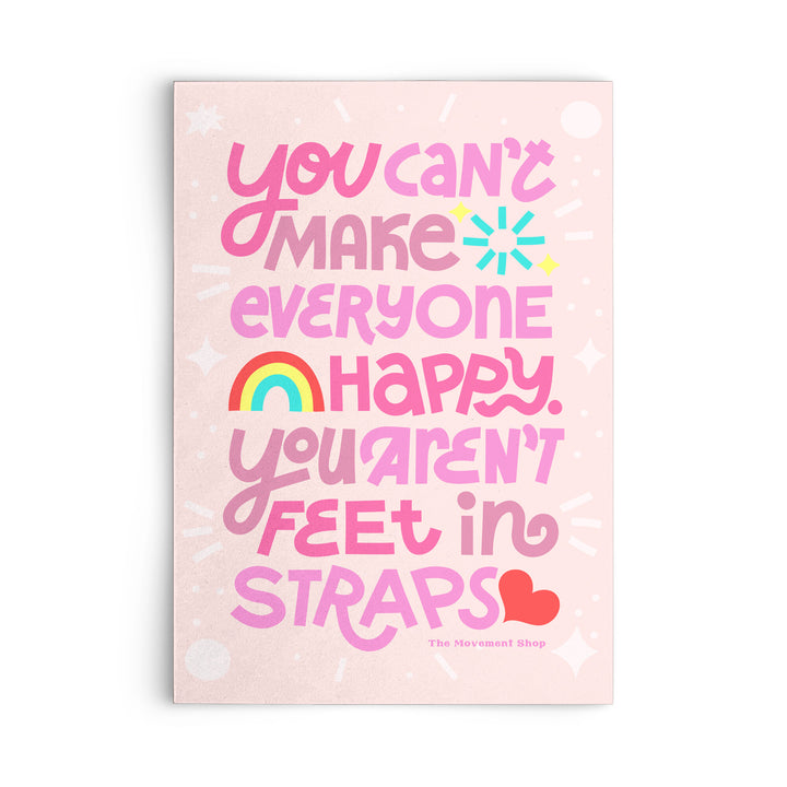 You Aren't Feet In Straps (Pink) Flat Notecard