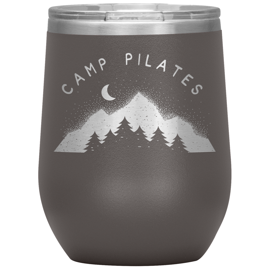 Camp Pilates Wine Tumbler