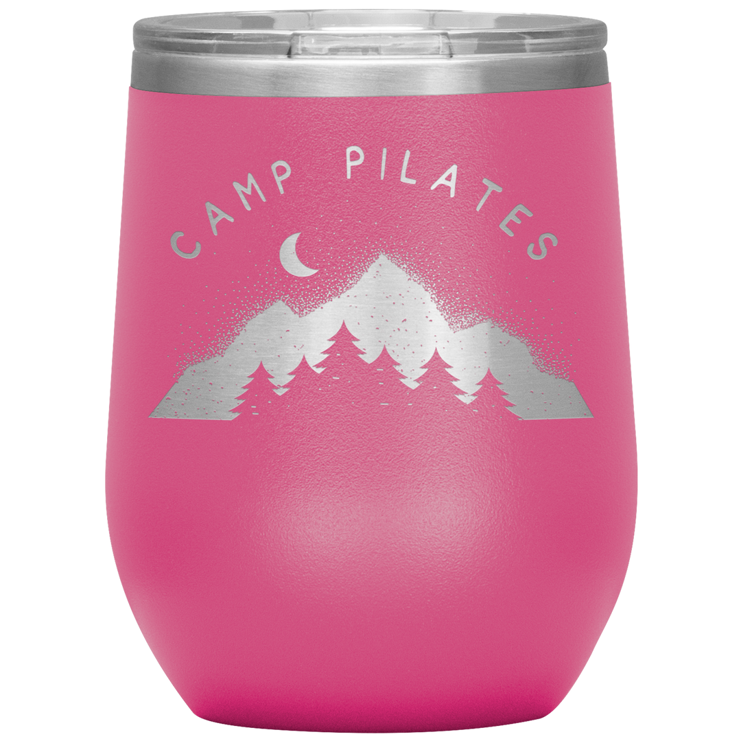 Camp Pilates Wine Tumbler